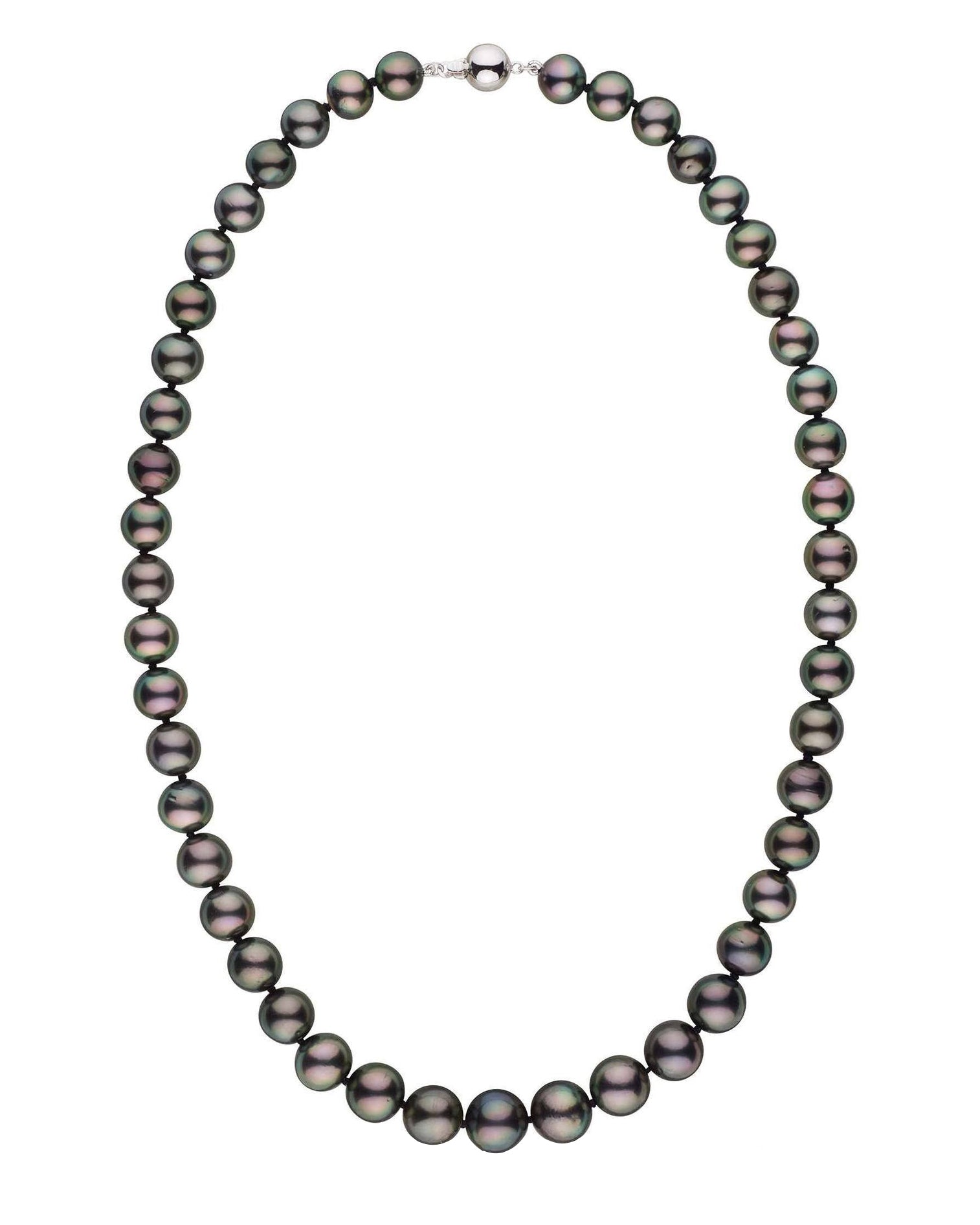 Simple Black Pearls 3 Line Mala - Modi Pearls